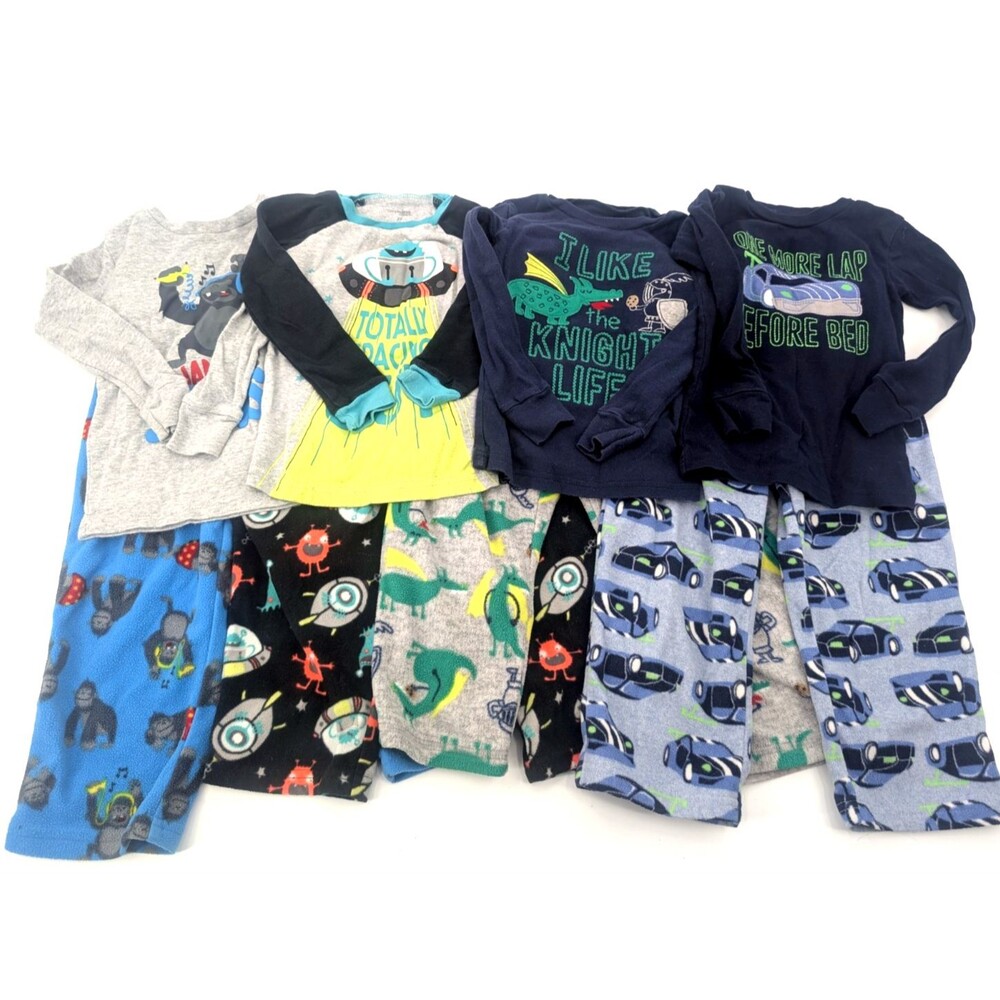 Carter Simple Joys Baby Toddler Pajamas Long Sleeve Pants Lot of 4 Size 3T